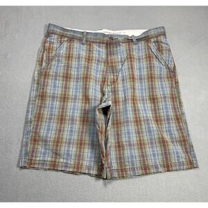 Tommy Bahama Bermuda Shorts Mens 40 Tartan Plaid Brushed Twill 11" Inseam Relax
